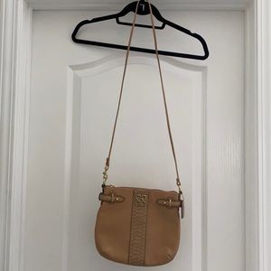 Tan leather Coach crossbody